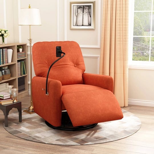 orange-matte-velvet-power-recliners-swivel-barrel-chairs-accent-chair-1