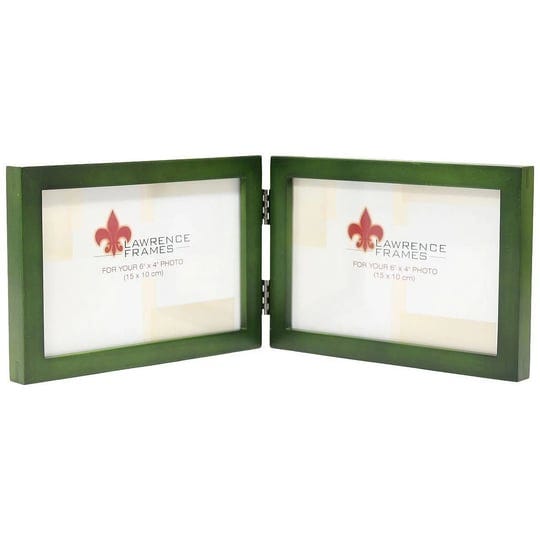 lawrence-frames-756064d-hinged-double-horizontal-wood-picture-frame-gallery-green-0-67-in-1