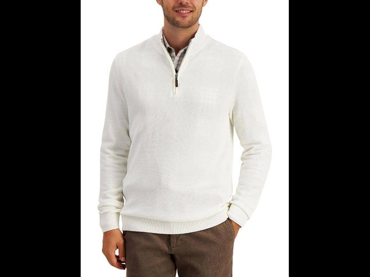 club-room-mens-cotton-1-4-zip-pullover-sweater-winter-ivory-1