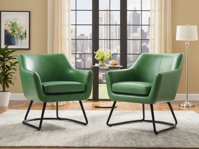 Faux-Leather-Green-Accent-Chairs-1