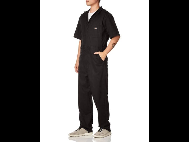 dickies-mens-flex-short-sleeve-coverall-black-1