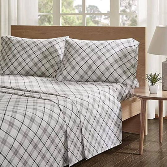 comfort-spaces-plaid-100-cotton-flannel-printed-sheet-set-full-grey-1