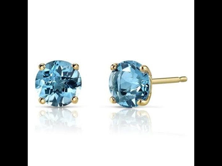 bj-jewelry-10k-yellow-gold-3-carat-round-created-blue-topaz-sapphire-stud-earrings-1