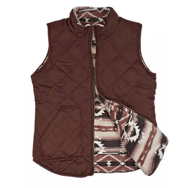 Victory Outfitters Women's Reversible Quarter-Zip Vest (Rust, XL) | Image