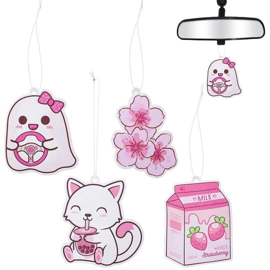 angolio-car-air-freshener-kawaii-incense-chips-scented-ornament-car-rearview-mirror-pendant-4-styles-1