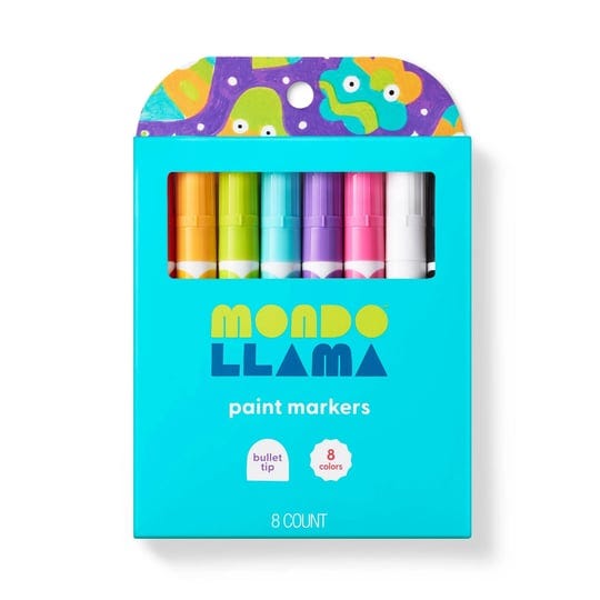 mondo-llama-paint-markers-bullet-tip-classic-colors-8-ct-1