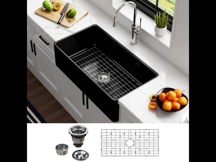 horow-black-fireclay-36-in-single-bowl-farmhouse-apron-kitchen-sink-workstation-kitchen-sink-with-bo-1