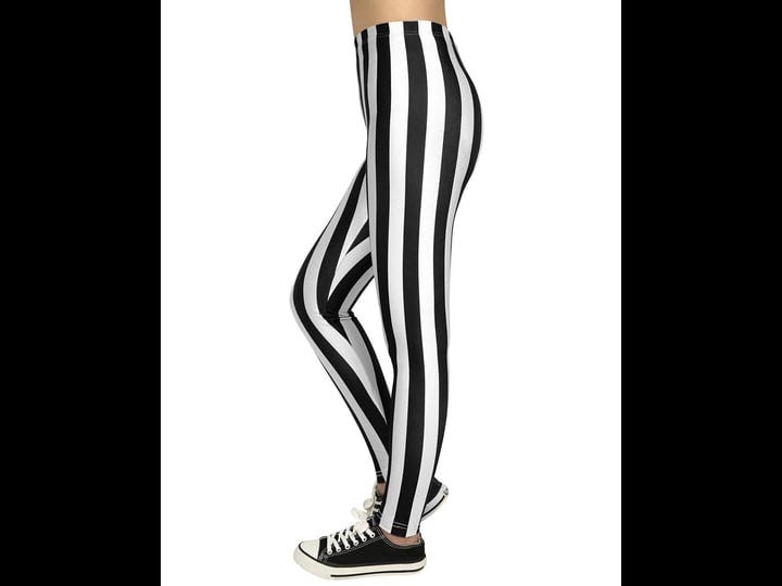 hde-black-and-white-stripe-leggings-halloween-theme-pants-workout-tights-xl-womens-1