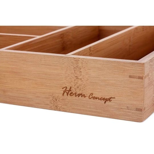 heim-concept-organic-bamboo-utility-drawer-6-slot-organizer-cutlery-tray-1