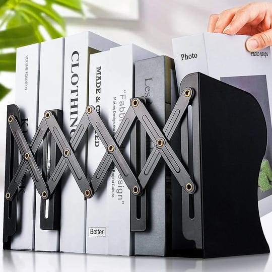 non-skid-book-ends-to-hold-books-carooyac-metal-adjustable-book-ends-decorative-bookends-for-home-of-1