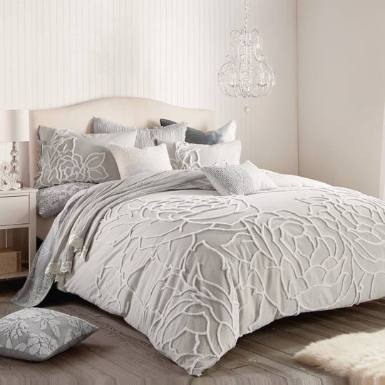 peri-home-chenille-rose-comforter-set-full-queen-grey-1