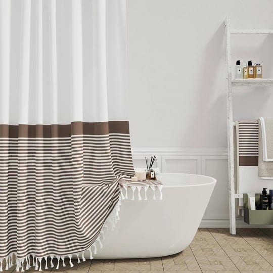 dynamene-brown-fabric-shower-curtain-farmhouse-boho-striped-tassel-shower-curtains-for-bathroom-bohe-1