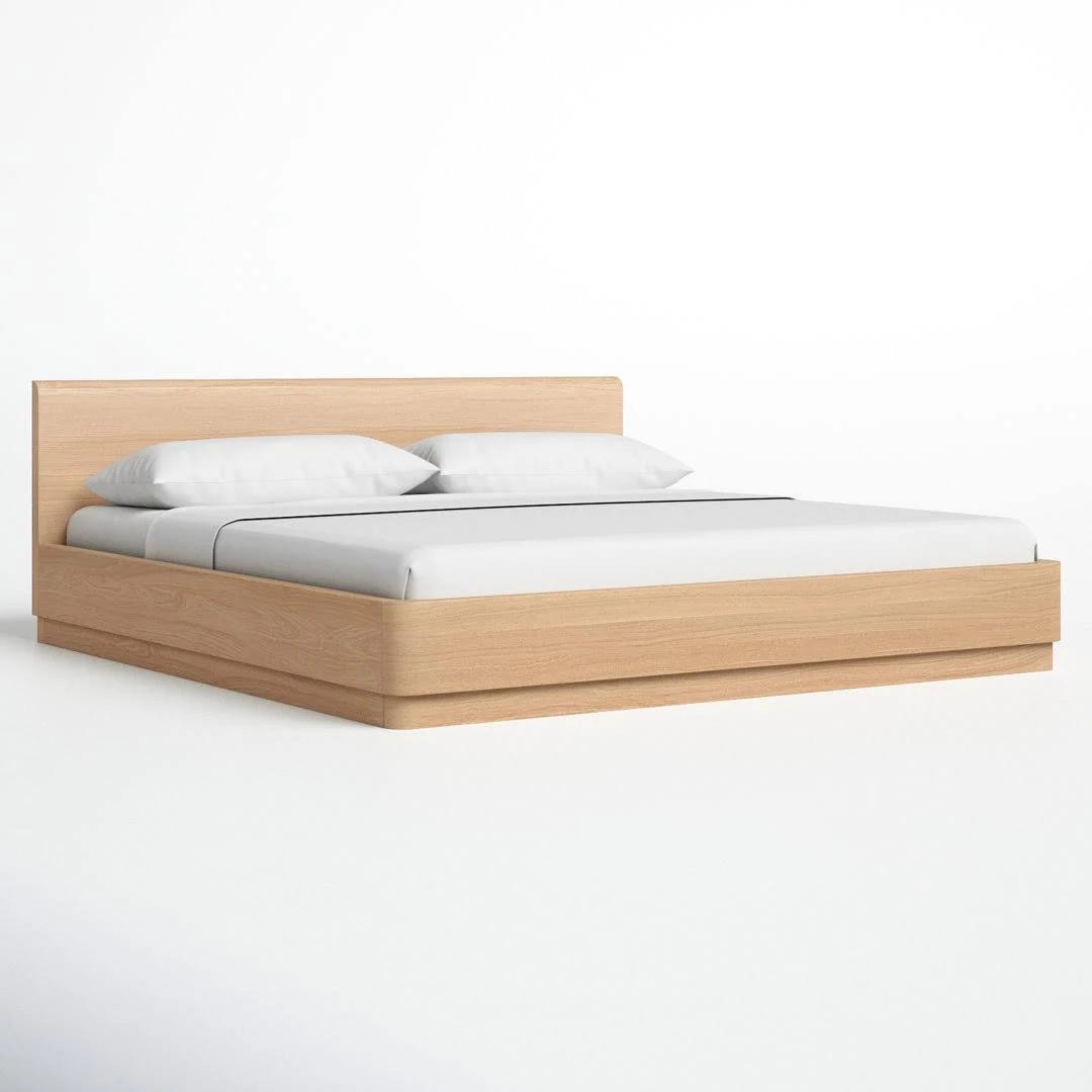 Oak Mille Platform Bed - Queen, Natural | Image