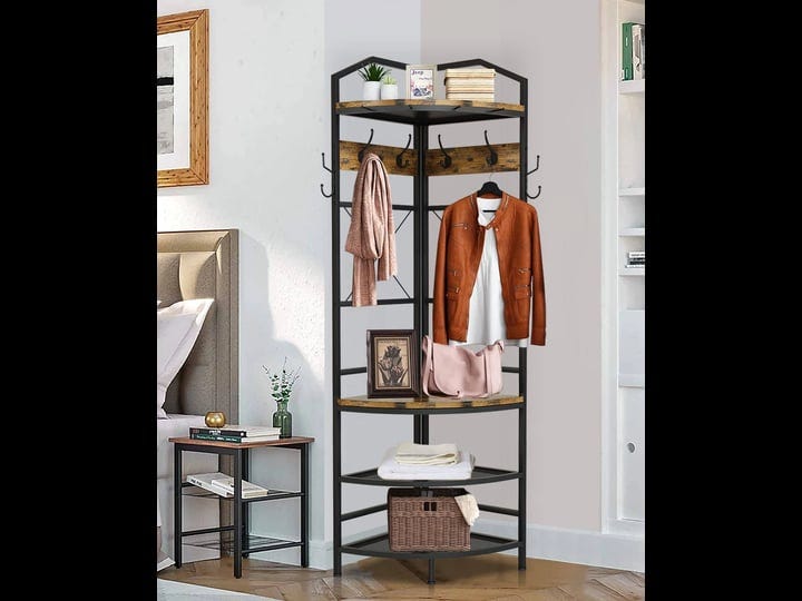 recaceik-corner-hall-tree-coat-rack-with-6-double-hooks-wood-home-organizer-shoe-bench-shelf-for-ent-1