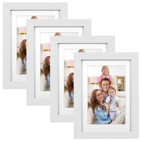 giftgarden-4x6-picture-frame-set-of-4-white-frames-for-4-by-6-photos-with-mat-wall-and-tabletop-disp-1