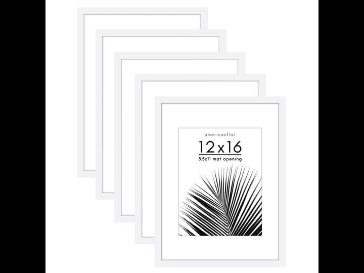 americanflat-5-pack-of-12x16-frames-with-8-5x11-mat-plexiglass-cover-white-size-12-inch-x-16-inch-1