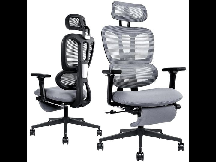 flexispot-c6-ergonomic-office-chair-with-retractable-footrest-gray-1