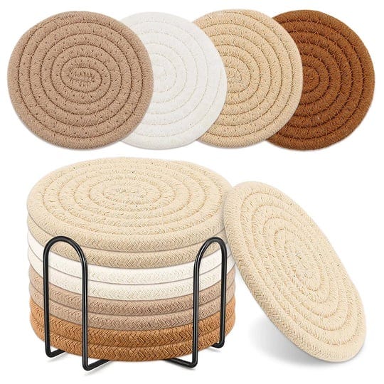 8-pcs-boho-coasters-for-drinks4-colors-absorbent-drink-coasters-with-metal-holder-cotton-woven-coast-1