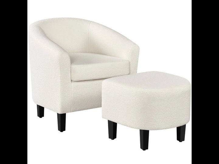 yaheetech-contemporary-boucle-barrel-chair-and-ottoman-for-bedroom-living-room-ivory-1