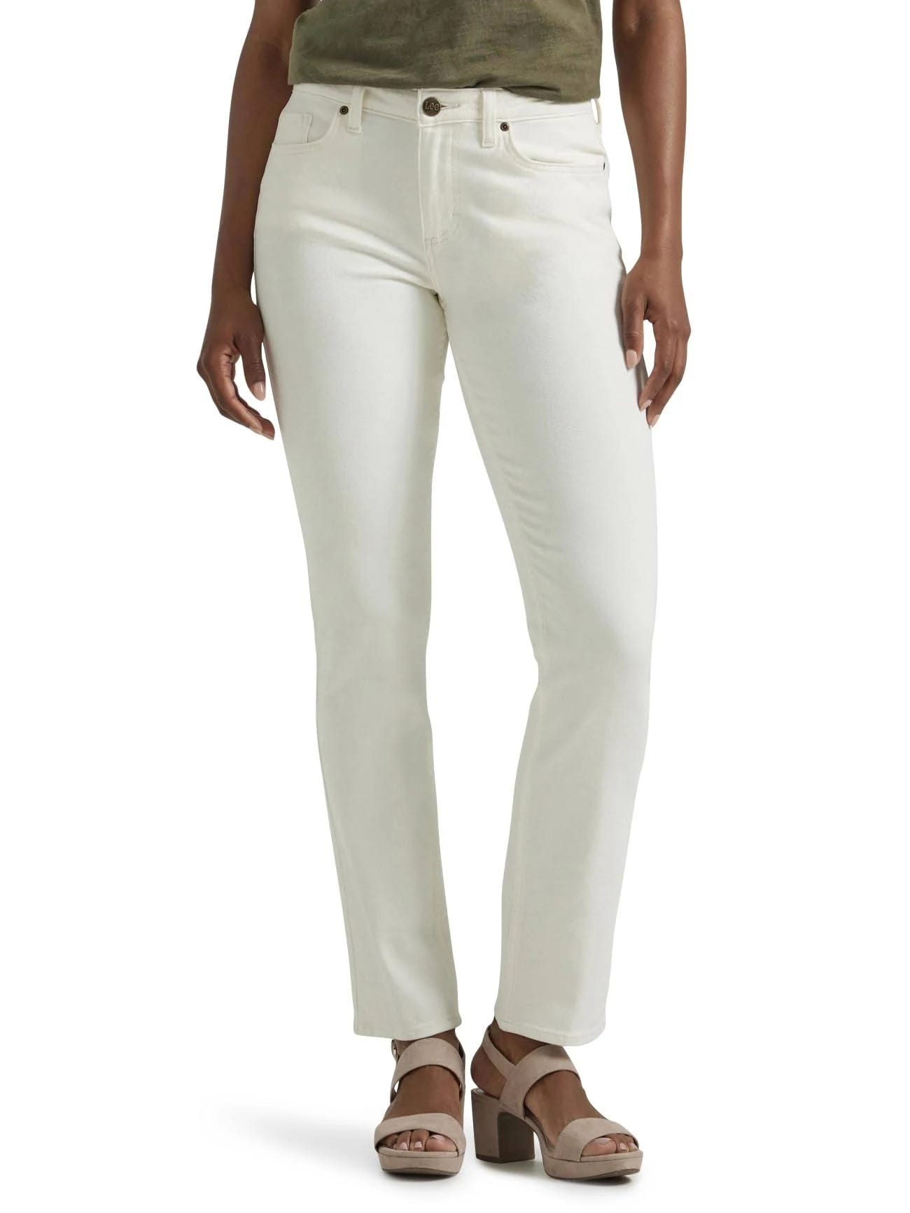 Lee Legendary Cotton Straight Leg Jeans for Women - Off White Play the straight game in style | Image