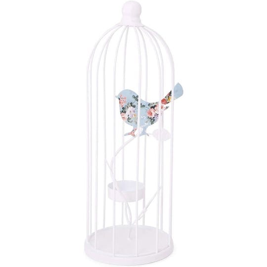 bird-cage-decorative-tealight-candle-holder-white-3-9-x-10-7-in-1