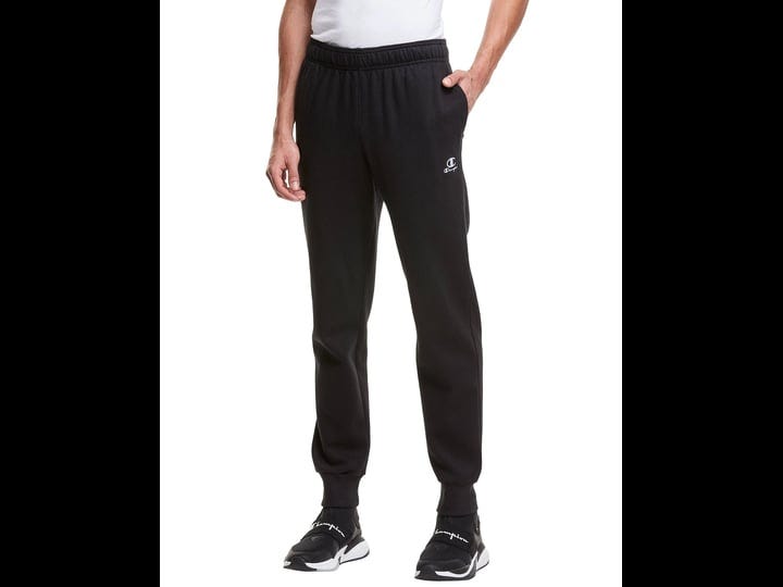 champion-mens-classic-fleece-pants-black-white-size-s-1