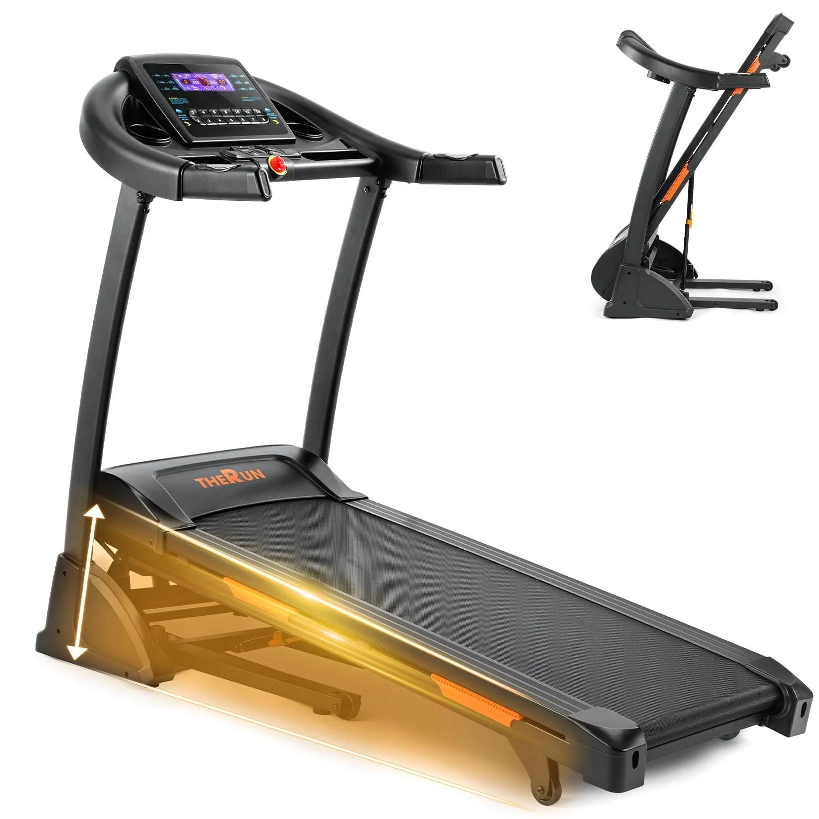 Therun Folding Incline Treadmill with Adjustable Auto Incline | Image