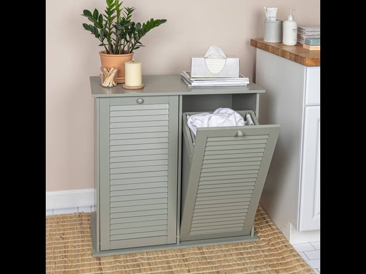 household-essentials-tilt-out-cabinet-laundry-sorter-with-shutter-front-grey-1