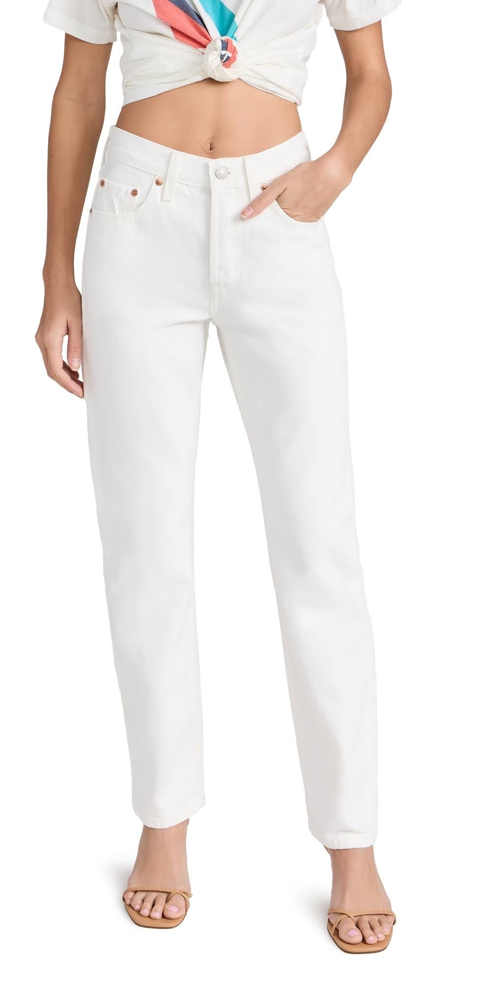 Classic Levi's White 501 Original Fit Jeans | Image
