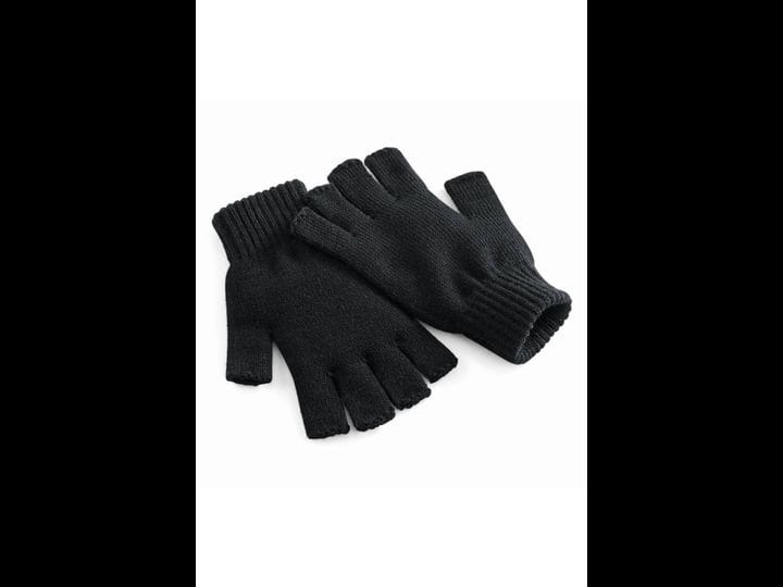 beechfield-unisex-plain-basic-fingerless-winter-gloves-black-s-m-1