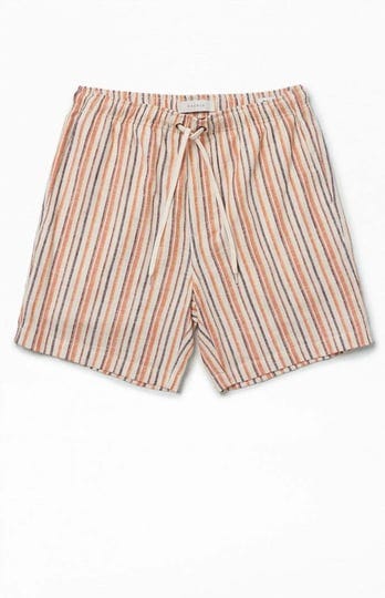 pacsun-mens-russel-linen-volley-shorts-in-orange-size-xl-1