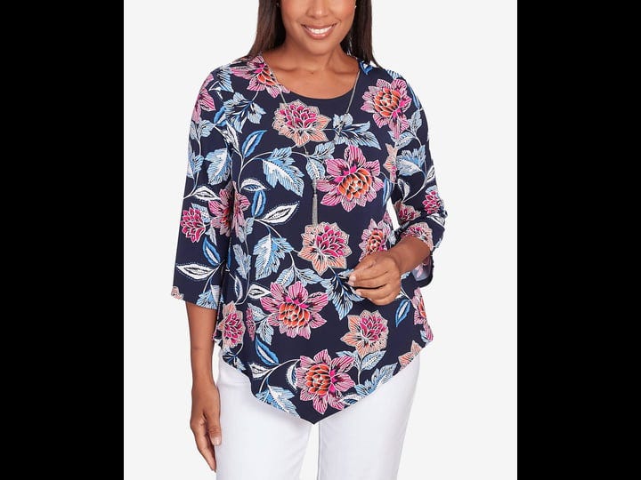 alfred-dunner-petite-classic-puff-floral-necklace-top-navy-size-pxl-1