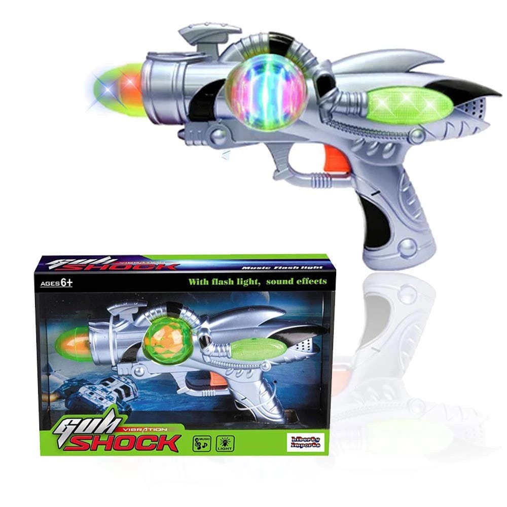 Liberty Imports Orby Gun Galactic Space Infinity Blaster Kids' Toy Gun with Flashing Lights & Sound Effects | Image