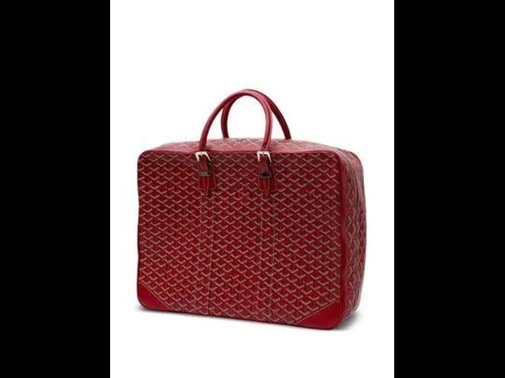 goyard-pre-owned-goyardine-zipped-suitcase-red-1