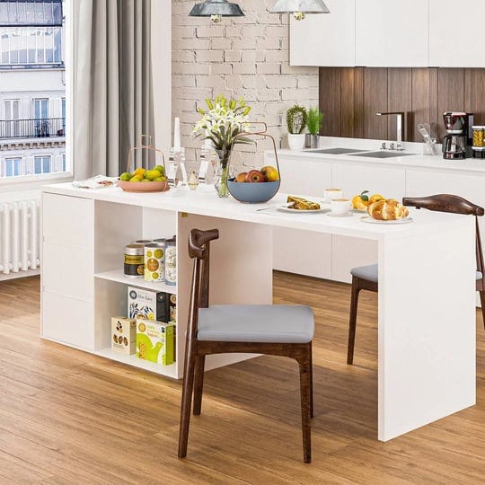 white-dining-island-table-with-drawers-and-cabinets-tucker-murphy-pet-1