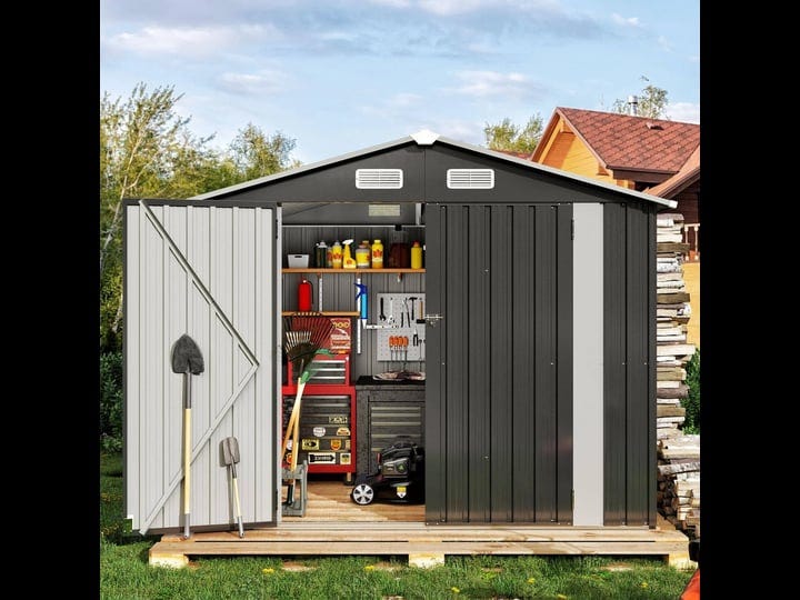 aoxun-7-8x5-8-outdoor-metal-storage-shed-steel-utility-tool-shed-storage-with-lockable-doors-metal-s-1