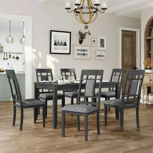 euroco-7pcs-kitchen-dining-table-and-chair-set60-inch-dining-room-table-set-with-solid-wood-table-an-1