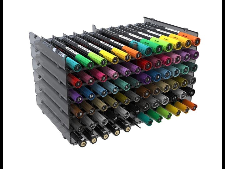 tooli-art-72-art-marker-storage-tray-desk-organizer-holder-adjustable-dividers-modular-expandable-st-1