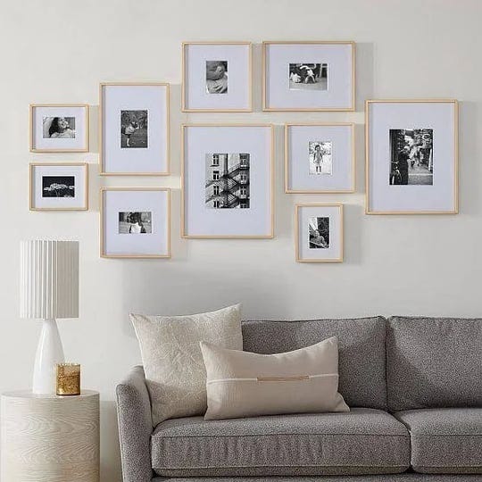 the-eclectic-gallery-frames-sets-wood-wheat-set-of-10-west-elm-1