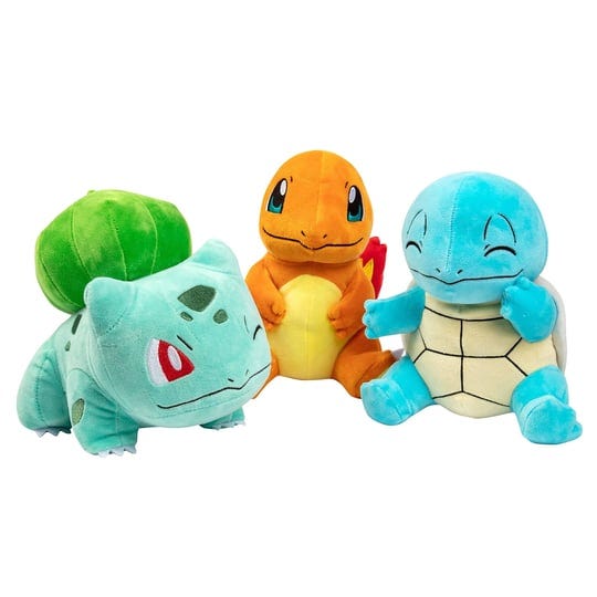 pokemon-plush-starter-3-pack-charmander-squirtle-bulbasaur-8-generation-one-stuffed-animals-1