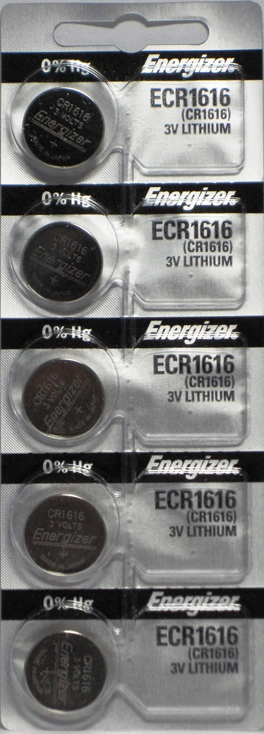 Freshest Energizer CR1616 5-Pack Watch Batteries | Image