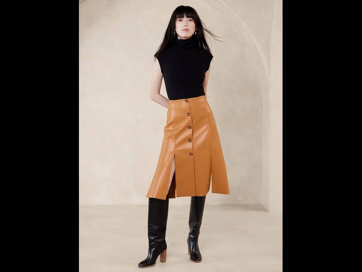womens-seamed-vegan-leather-midi-skirt-tan-regular-size-0-1