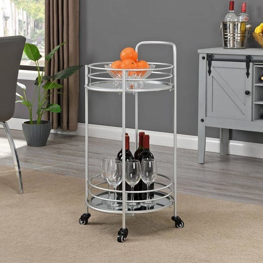 firstime-co-silver-joliet-round-bar-cart-metal-16-x-16-x-33-5-in-1