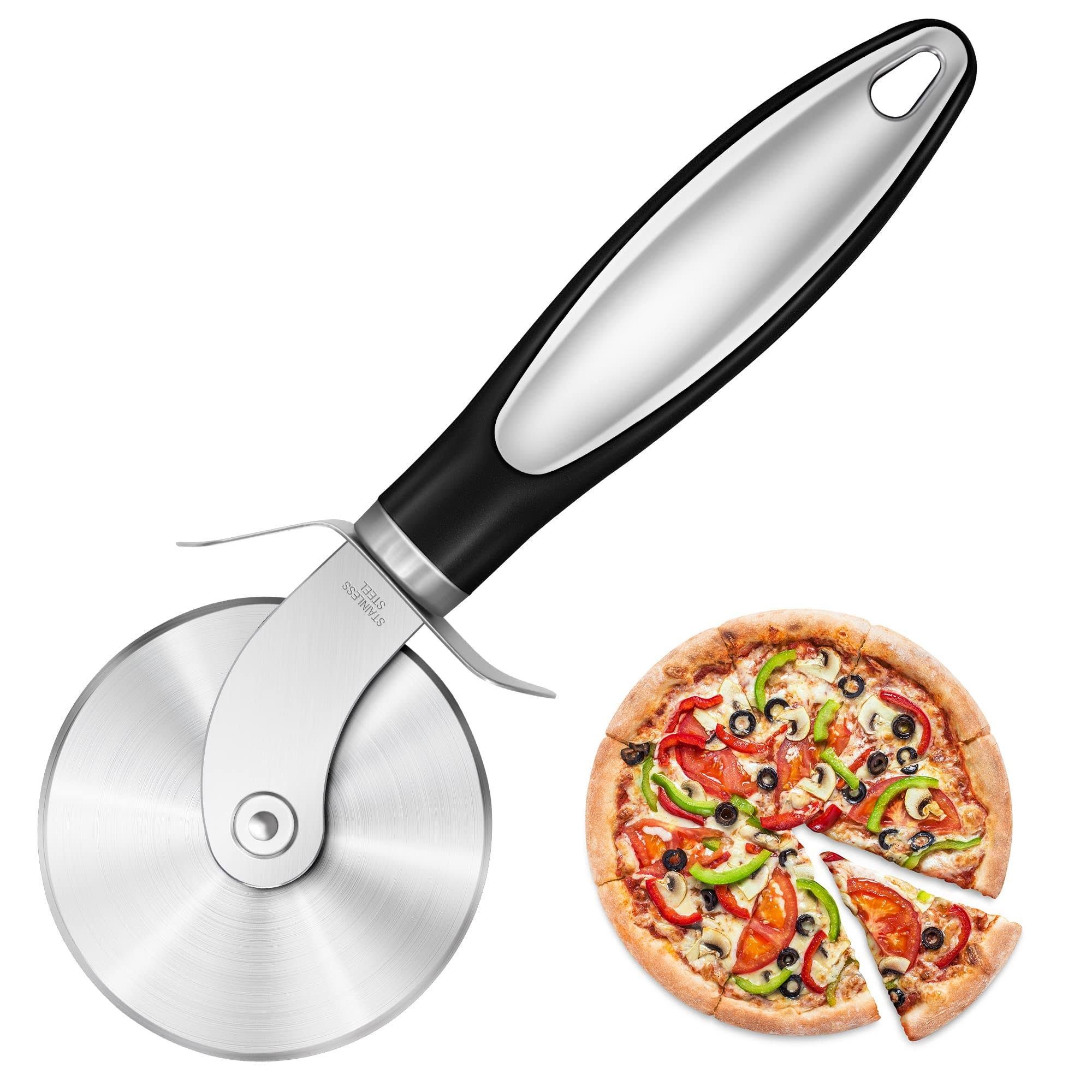 Rainspire Large Stainless Steel Pizza Cutter Wheel with Non-Slip Handle | Image
