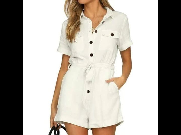 vetinee-womens-summer-v-neck-rompers-short-sleeve-casual-jumpsuit-ivory-sizes-xs-2xl-size-medium-whi-1