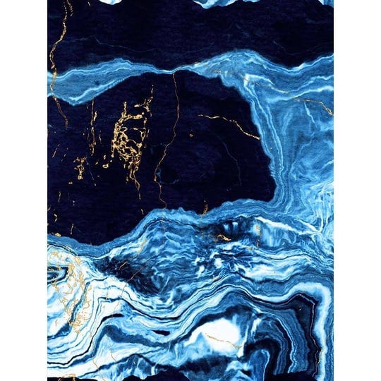 abstract-dark-blue-gold-drips-unframed-wall-art-print-poster-home-decor-premium-1