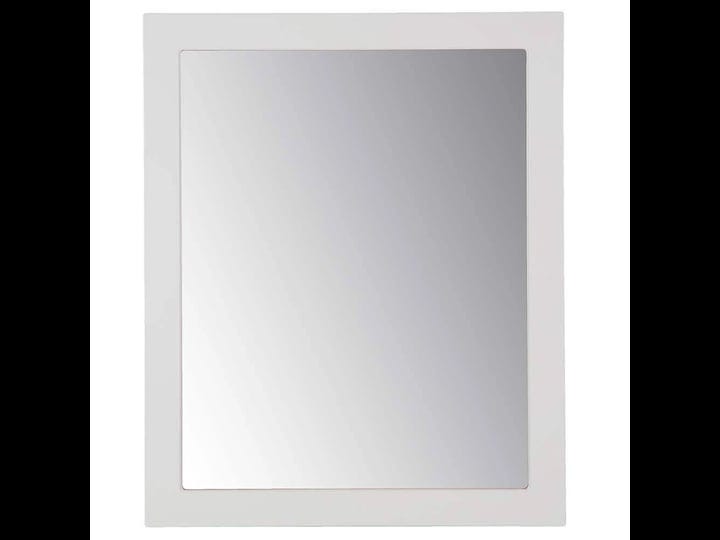 thornbriar-26-in-w-x-31-in-h-single-framed-wall-mirror-in-polar-white-1