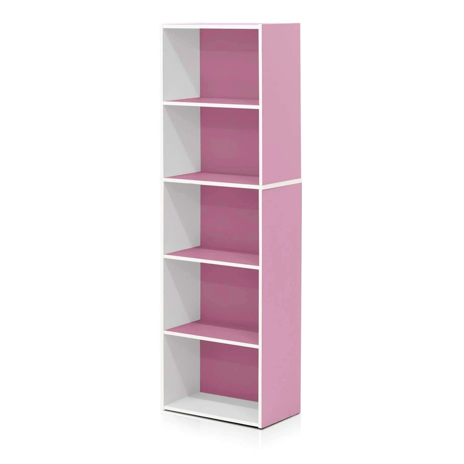 Premium 5-Tier Reversible Color Open Shelf Bookcase with 75lb Weight Capacity | Image