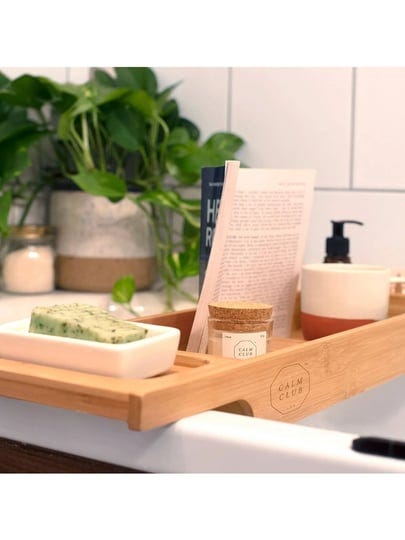 luckies-calm-club-bath-board-luxury-bath-tray-wooden-bath-rack-bathroom-storage-relaxation-gifts-for-1