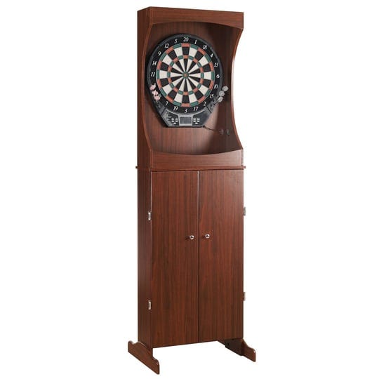 hathaway-outlaw-free-standing-dartboard-cabinet-set-cherry-finish-1
